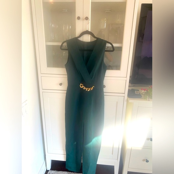 Womens green and gold romper - Picture 1 of 2